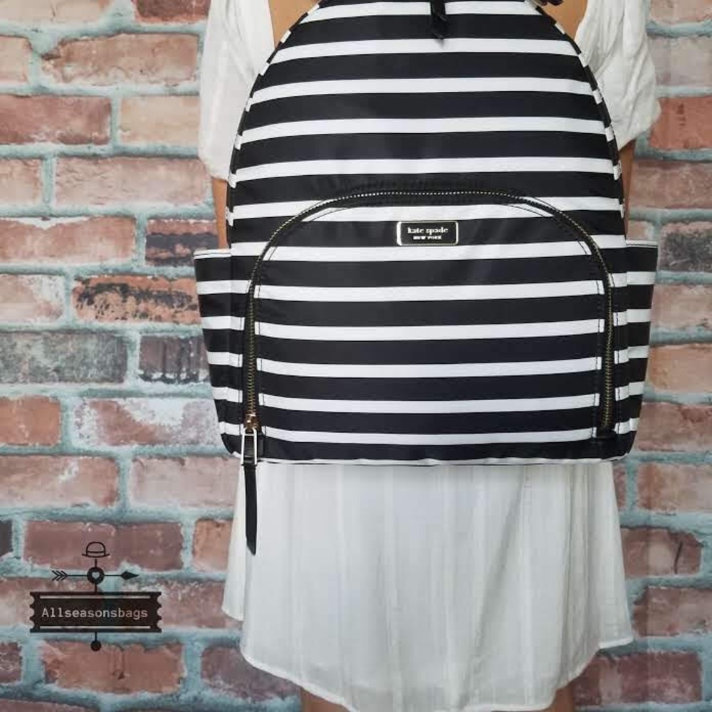 Kate spade backpack striped large new nwt - Picture 4 of 6
